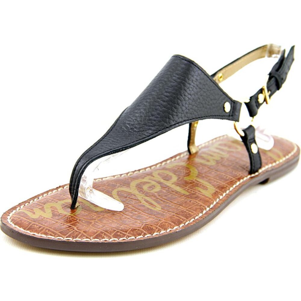 Sam Edelman Women's Greta Flat Sandal Black and Brown Size 6.5